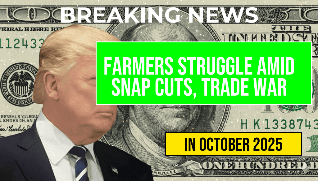 Farmers Face Financial Strain: SNAP Reductions and Trade War Result in Thousands Lost per Farm