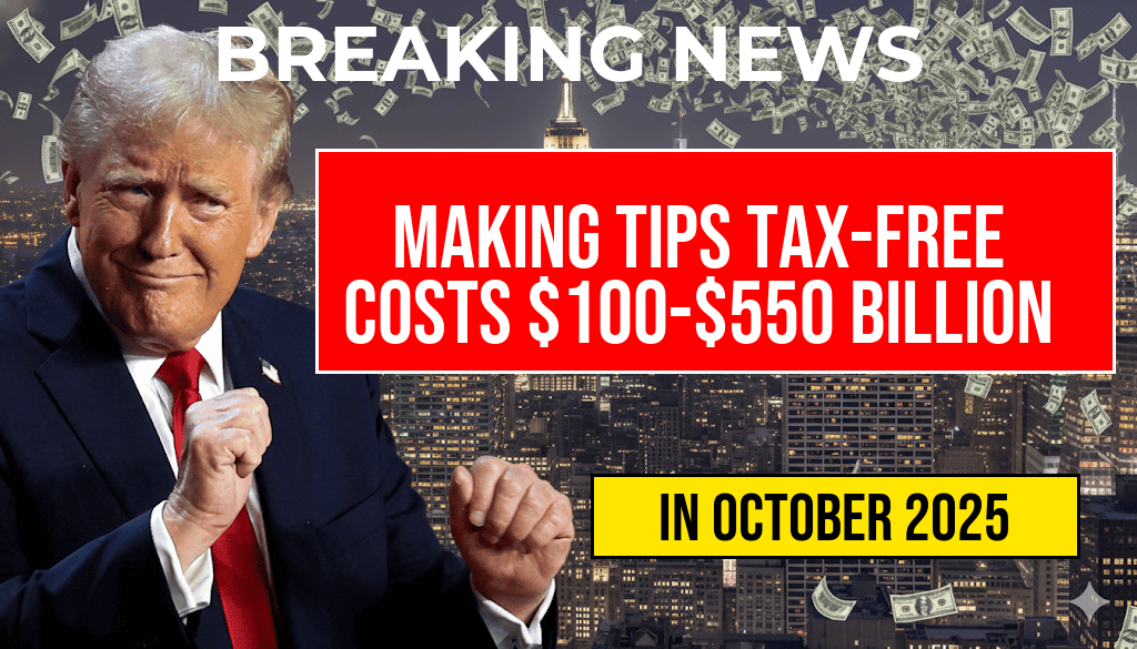 The Cost of Making Tips Tax-Free: A $100 to $550 Billion Price Tag